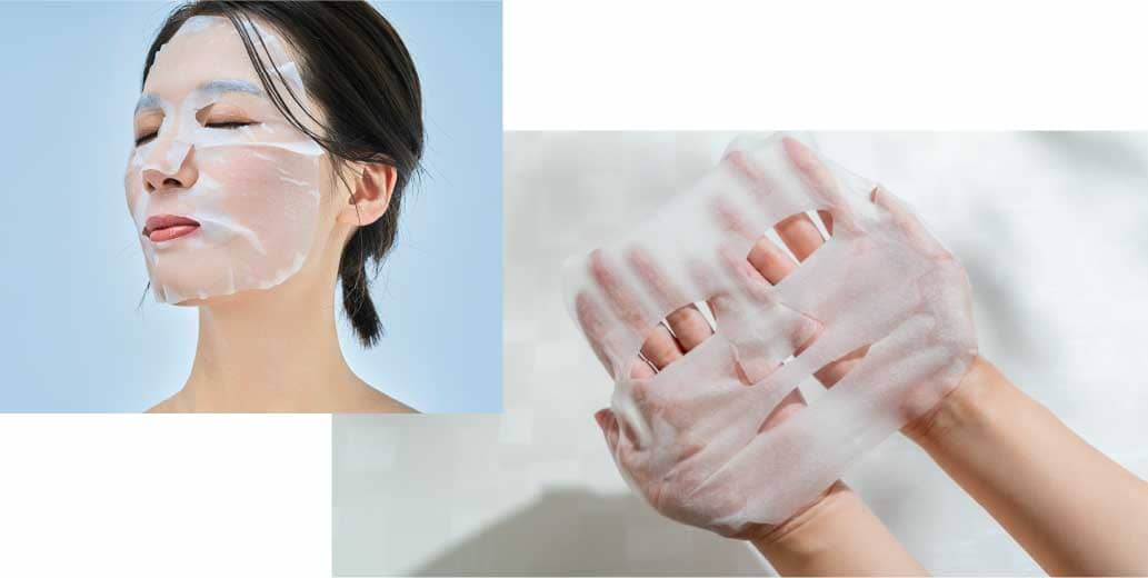 フェイスマスクを着けている女性の写真