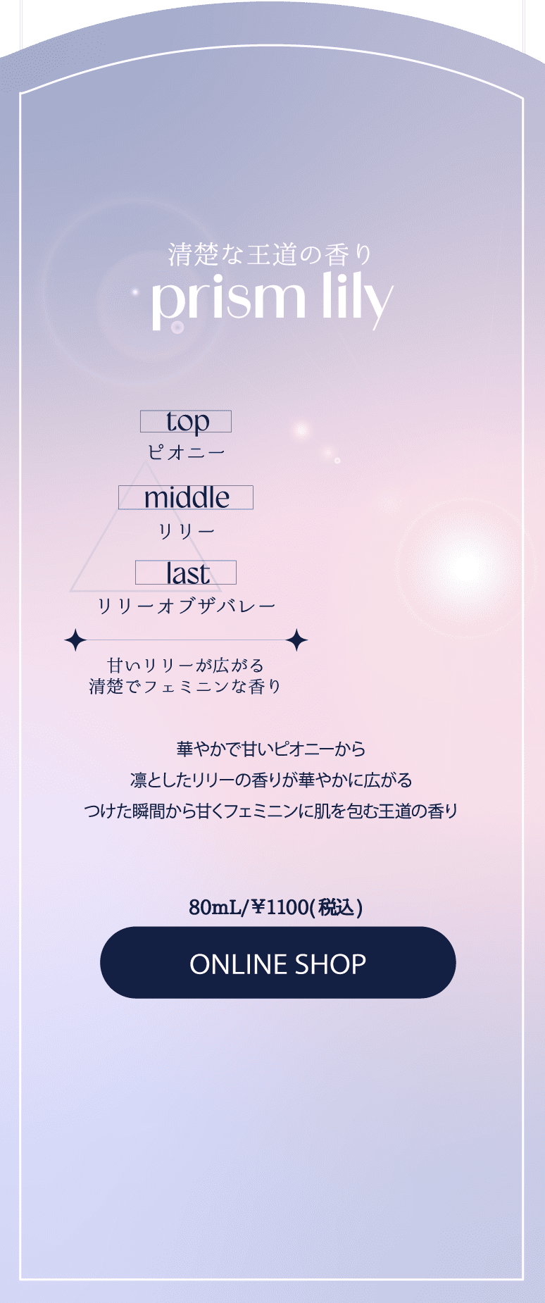 オンライン リルーチェ グリッターセラムフレグランス プリズムリリー 80mL 画像1