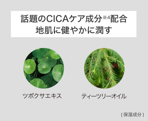 話題のCICAケア成分配合 地肌に健やかに潤す